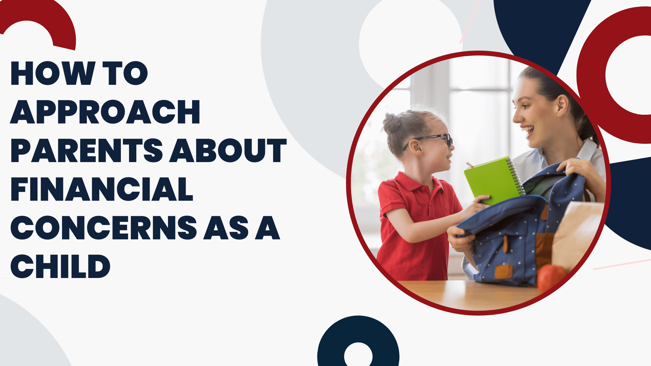 How to approach parents about financial concerns as a child